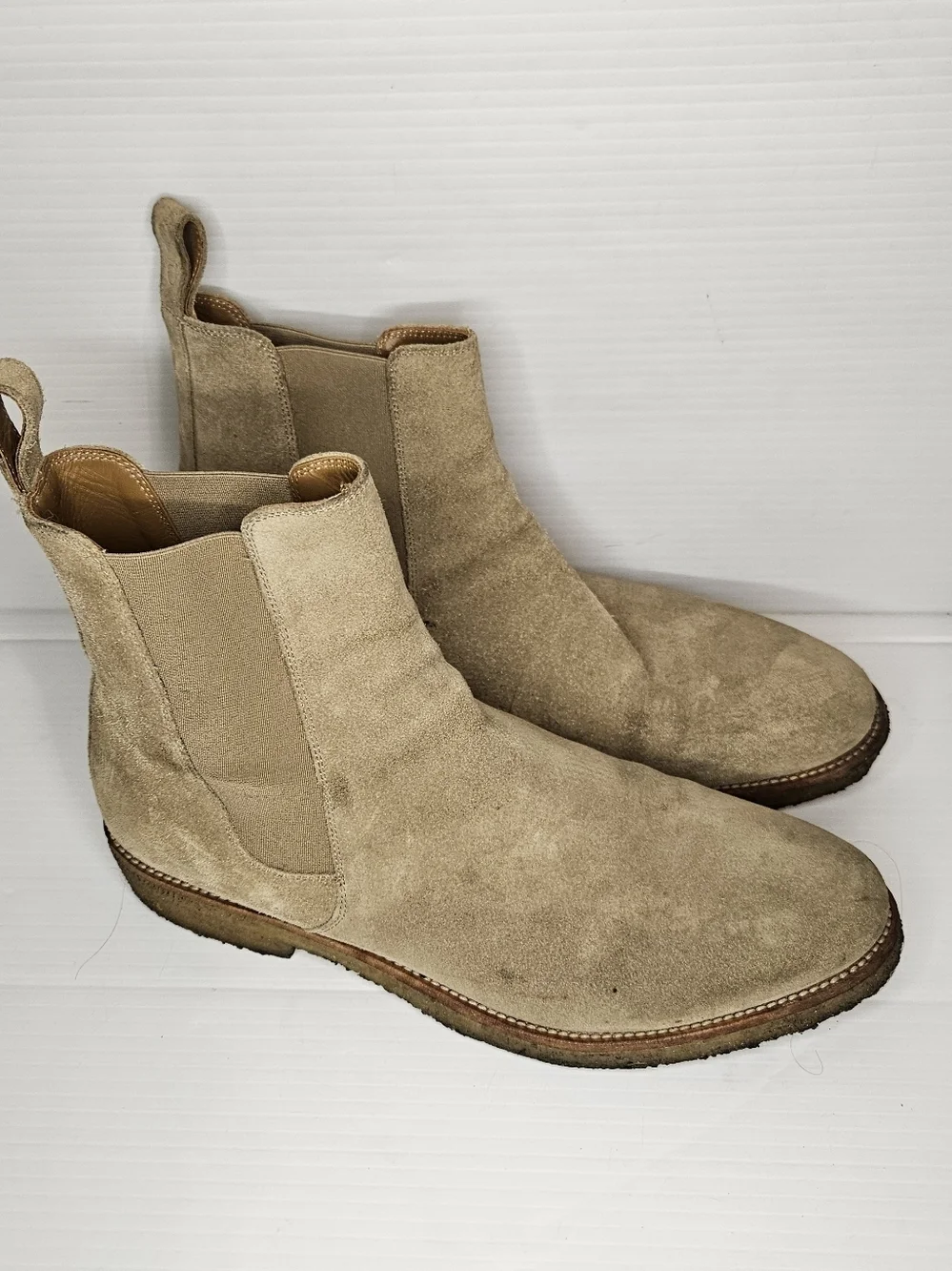 Oro Los Angeles Alicante Crepe Chelsea Boots Size 9